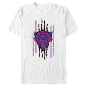 Men's Black Panther: Wakanda Forever Geometric Black Panther Icon Scratch T-Shirt - 1 of 4