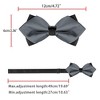Allegra K Men's Pre-Tied Pointed Neck Strap Wedding Party Tuxedo Bow Ties - 4 of 4