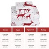 Christmas Flannel Sheets, 100% Cotton Holiday Bed Sheet Set, Deep Pocket Fitted Sheet, Soft Warm Brushed Christmas Sheet (Red Christmas Deer) - 4 of 4