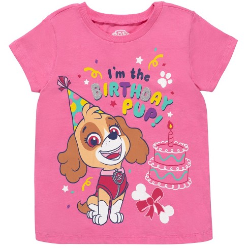 : Birthday Little 7-8 Pink Patrol T-shirt Girls Skye Target Paw