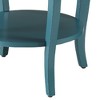 Lyngins Round Wooden Side Table with Open Shelf and Cabriole Legs, End Table for Living Room, Nightstand with Bottom Shelf, Contemporary Small Table - 4 of 4