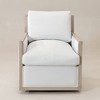 KINWELL Performance Fabric Down Fill Upholstered Swivel Armchair  - Ivory - 4 of 4