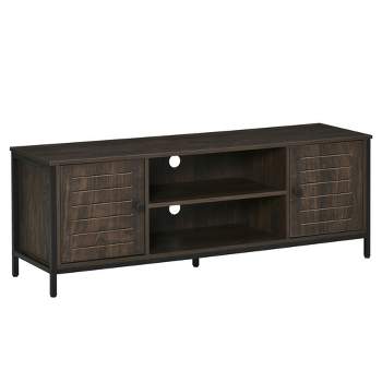 HOMCOM TV Stand for TVs up to 60", Industrial Entertainment Center Cabinet with Storage Shelves for Living Room or Bedroom