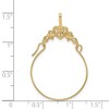 Black Bow Jewelry 14k Yellow or White Gold Filigree Heart Charm Holder Pendant, 23mm - 4 of 4