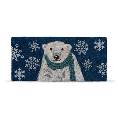 tag 1'6"x3'3" Alpine Polar Bear Rectangle Indoor and Outdoor Estate Coir Door Welcome Mat Blue