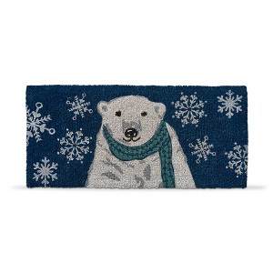 tag 1'6"x3'3" Alpine Polar Bear Rectangle Indoor and Outdoor Estate Coir Door Welcome Mat Blue - 1 of 2