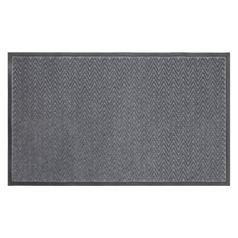 Skid-Resistant Heavy-Duty Door Mat - Charcoal Black - 3' x 4