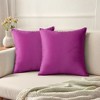 Unique Bargains Velvet Modern Solid Couch Sofa Home Decorative Pillow Covers 2 Pcs - 2 of 4
