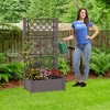 Tangkula Raised Garden Bed w/ 3-Height Trellis Self-Watering Standing Planter Box Lattice Panels - 3 of 4