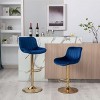 NicBex Fashion Bar Stools Set of 2 Adjustable Velvet Swivel Counter Stool with Back and Golden Footrest for Island, Kitchen, Dining Room - 3 of 4
