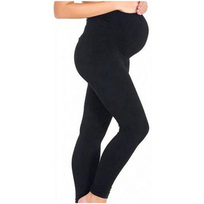 Women's Black Color Maternity Leggings Pregnancy Pants