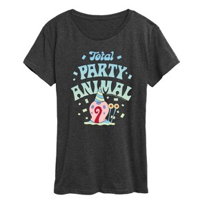 Women's - Spongebob Squarepants - Total Party Animal Short Sleeve Graphic T-Shirt - 1 of 4