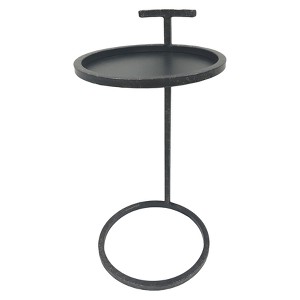 Katrine Camden Side Table Black Gold - Jamesdar: Round Martini & End Table, Space-Saving Design - 1 of 4