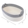 REGALWOVEN Odorless Cotton Rope Handcrafted Compact Size Multiple Use Open Storage Bins 3 Packs - 3 of 4
