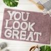 Design Imports Mauve/White You Look Great Tufted Bath Mat 20X31 - 4 of 4