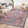 Coucheta Washable Area Rug - Vintage Distressed Rug, Low Pile Non-Slip Carpet for Living Room & Dining Room, Fade & Stain Resistant - 2 of 4