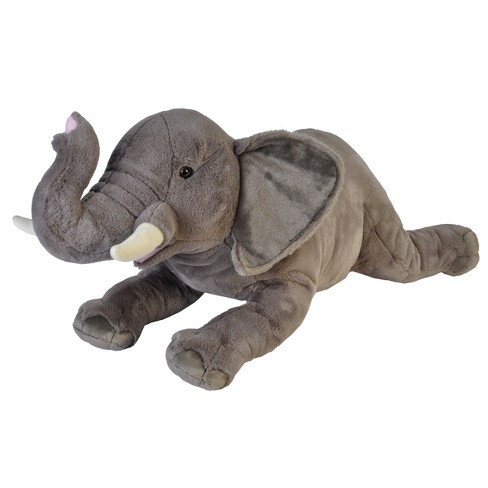 Wild Republic Cuddlekins Jumbo African Elephant Stuffed Animal 30