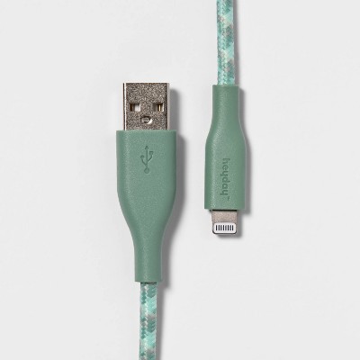 heyday™ 10' USB-A to Lightning Braided Cable – Evergreen