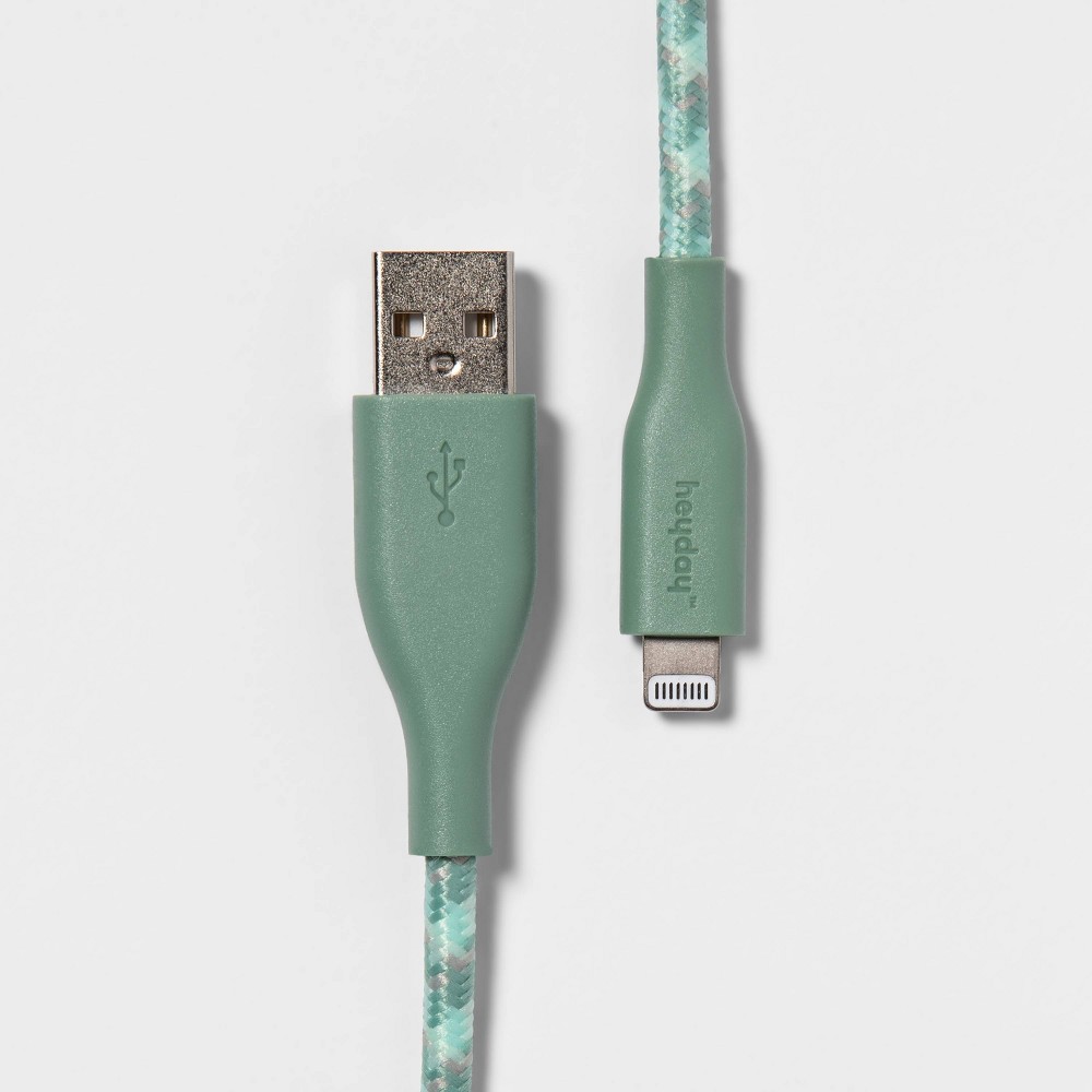 10' Lightning to USB-A Braided Cable - heyday- Evergreen