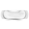 Black Bow Jewelry 7mm to 12mm 14K White Gold Half Round Standard Fit Band - 2 of 4