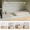 Pinmoco 15/30/43 inch Folding Storage Ottoman Bench with White Blanket and Side Pocket, Corduroy Storage Bench Footrest for Entryway Living Room - 4 of 4