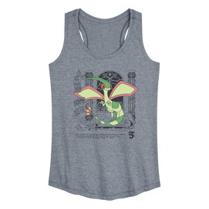 Women's - Pokémon - Flygon Medieval Graphic Racerback Tank - 1 of 4
