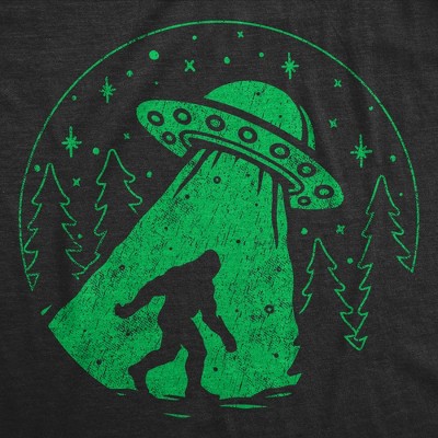 Мужские футболки Crazy Dog T-Shirts, Inc. Mens Funny T Shirts Bigfoot Alien Abduction Sarcastic UFO Graphic Tee for Men - Crazy Dog Men's T Shirt For Astronauts Black XL — фото 2