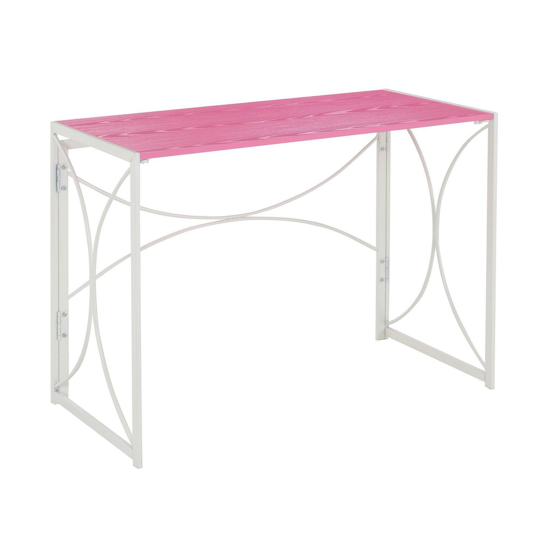 Breighton Home Nova Folding Desk in Pink/White