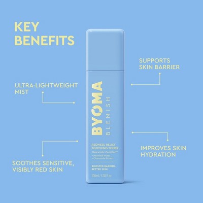 BYOMA Blemish Relief Soothing Mist Facial Toner - 3.38 fl oz: Anti-Acne, Paraben-Free, Fresh Scents, Acne-Prone