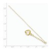 Black Bow Jewelry 14k Yellow Gold Oval Link Anklet with Open Heart Cage Charm, 9-10 Inch - 2 of 4
