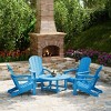 WestinTrends Malibu 5-Piece HDPE Folding Adirondack Chair Outdoor Patio Conversation Set - 2 of 4