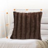 Cheer Collection Luxurious Faux Fur Throw Pillows Set of 2 - 3 of 4