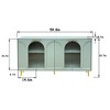 GDFStudio Oliver 59.8'' Modern Sideboard Buffet Server Cabinet with 4 Glass Doors and Adjustable Shelves - 3 of 4