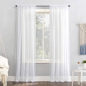 No. 918 Sheer Emily Voile Rod Pocket Curtain Panel - 1 of 4