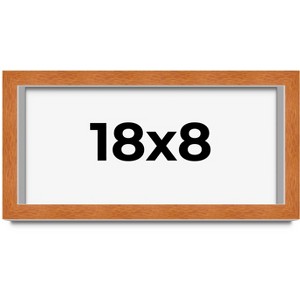 PosterPalooza | Panoramic Modernist Brown Picture Frame - UV Acrylic, Foam Board Backing, Hanging Hardware - 1 of 4