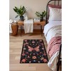Lahome Modern Butterfly Floral Short Pile Velvet Rectangular Indoor Area Rug - 4 of 4