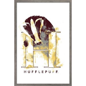 Trends International Harry Potter Hufflepuff House Logo Framed Wall Poster Prints - 1 of 4