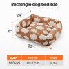 Dog Beds Large Sized Dog - Washable Furry Pet Beds, Rectangle Orthopedic Corduroy Fleece Puppy Beds with Removable Zipper Cover - 2 of 4