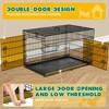 Maliang Dog Crate with Divider Panel,24 Inch Double Door Folding Metal Wire Dog Cage with Plastic Leak-Proof Pan Tray - 3 of 4