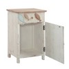 Salina Side Table White - Powell: Bedroom Accent Table with Brass Hardware, No Assembly Required - 3 of 4