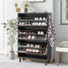 KTMBDW Shoe Storage Cabinet with 3 Flip Drawers, Freestanding Organizer with Hanging Hooks and Adjustable Shelf for Entryway, Narrow Shoe Rack Cabinet - 2 of 4