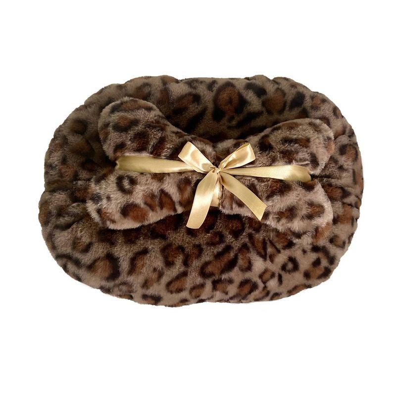 Precious Tails Leopard Princess Cat and Dog Bed - Brown, 5 of 8
