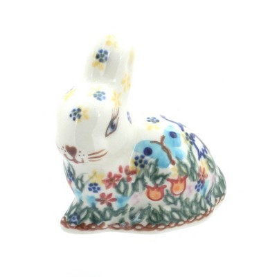 Blue Rose Polish Pottery 420 Vena Small Rabbit