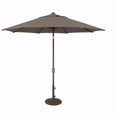 SimplyShade Aruba Modern Solefin Auto Tilt Market Umbrella in Bronze/Taupe