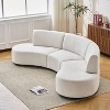 Christopher Knight Home Tyvon 116.5" Modern 3-Seater Wooden Chenille Upholstered Curved Sofa - 2 of 4