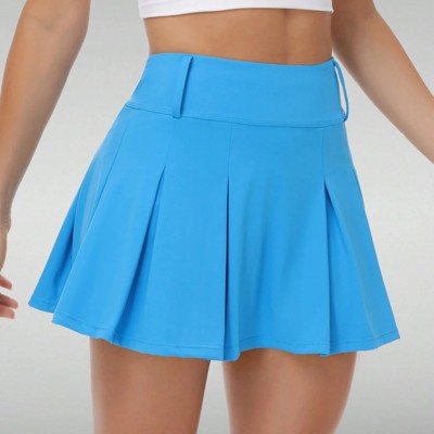 Clotth Women’s Mid Waisted Pleated Tennis Skirt with Pockets - 2-in-1 Athletic Skort,Soft Stretch Fabric for Golf,Running,Yoga & Casual Wear