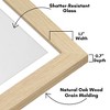 Americanflat 12x18 Poster Frame with Shatter-Resistant Glass, Use as 11x17 Frame with Mat or 12x18 Frame Without Mat, Hudson Collection, Natural Oak - 3 of 4