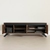 South Shore Flam TV Stand for TVs up to 60" Natural Walnut: Laminated Particle Board Media Console - 3 of 4