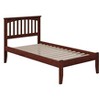 AFI Furnishings Mission Twin Extra Long Platform Bed with Open Footboard and Turbo Charger in Walnut - 4 of 4