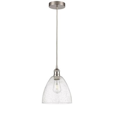 Edison Dome - 1 Light Cord Hung Mini Pendant In Industrial Style-12.25 Inches Tall and 9 Inches Wide